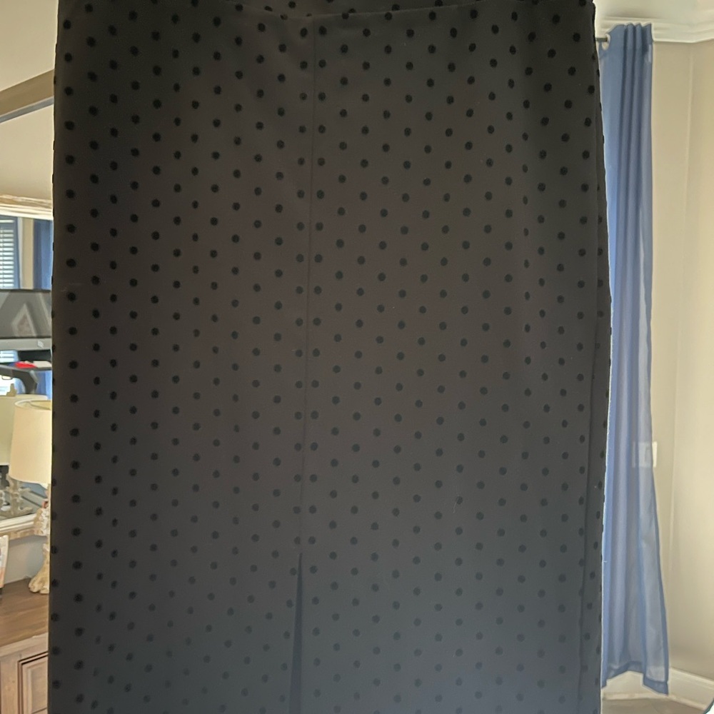 Ann Taylor Black Polka Dot Maxi Skirt
